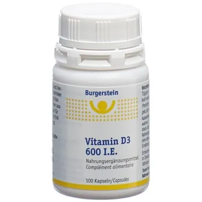 Burgerstein Vitamin D3 Caps 600 IU 100 pcs Burgerstein Vitamin D3 Caps 600 IU 100 pcs